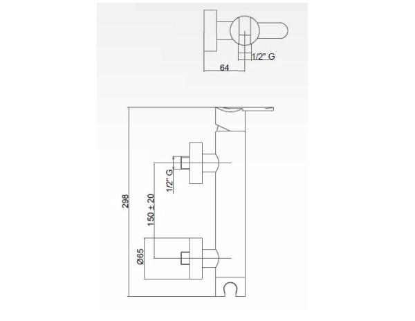 Смеситель CEZARES GARDA-DDM-01-Cr для душа,хром