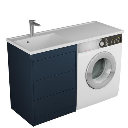 Тумба Veneciana Nera 55 под умыв-к "Magenta 1200" R/L и стир.маш.,с 3-мя ящиками индиго