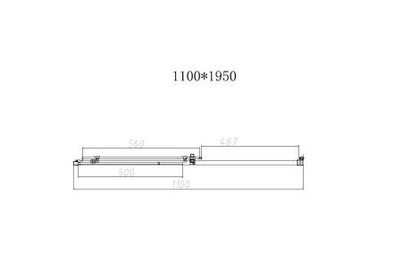 Душевая дверь Vincea Slim-N VDS-4SN110CGB, 1100, черный, стекло тонированное