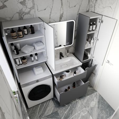 Тумба напольная Style Line Марелла 70 (2 ящ.) Люкс антискрейтч серый, PLUS