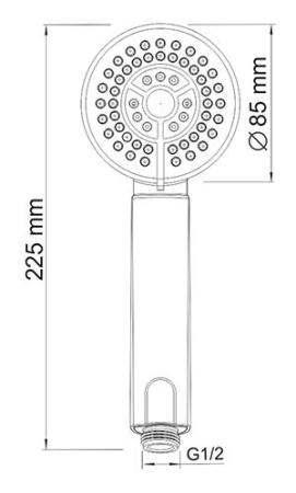Ручной душ WasserKraft A035 хром