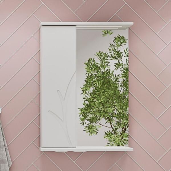 Зеркало-шкаф Volna Adel 50 левый белый глянец