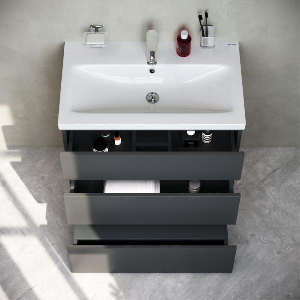 Тумба под раковину напольная AM.PM GEM S M91FSX0752GM графит матовый