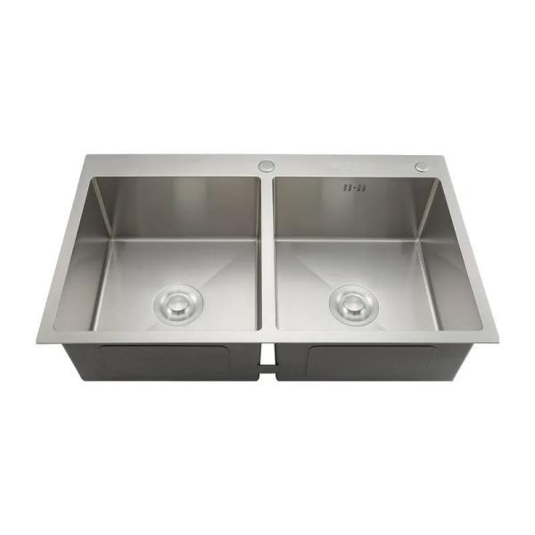 Кухонная мойка Gappo GS8350 830x500x215mm 0.8мм с коландером Сатин