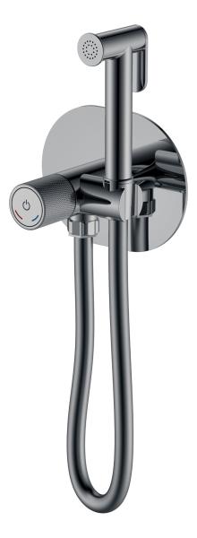 Смеситель гигиенический Boheme TECH Shine Gun Metal 157-SGM