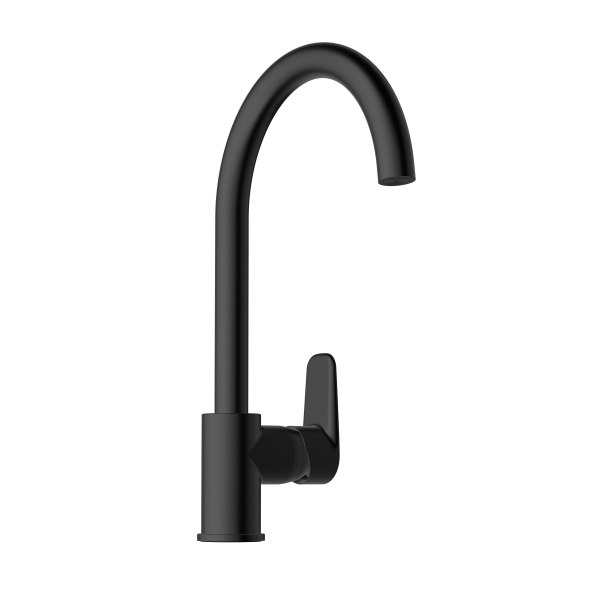 Смеситель VitrA Flow Soft  A4341936EXP с поворотным изливом однорычажный матовый черный латунь