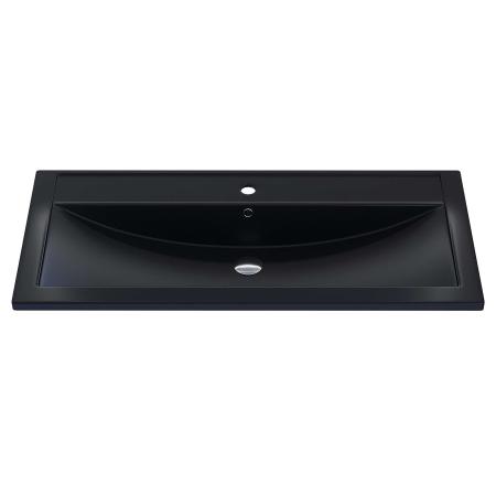 Раковина кварцевая Uperwood Foster Quartz 100 см, черная матовая, уголь