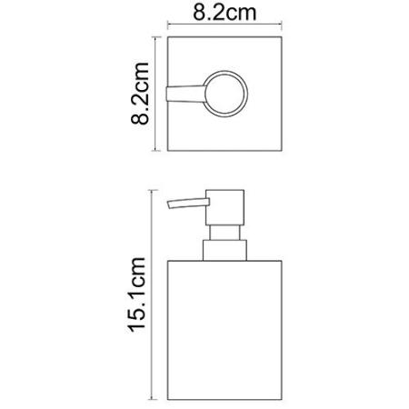 Дозатор Wasserkraft Leine K-3899 для жидкого мыла, 460 ml