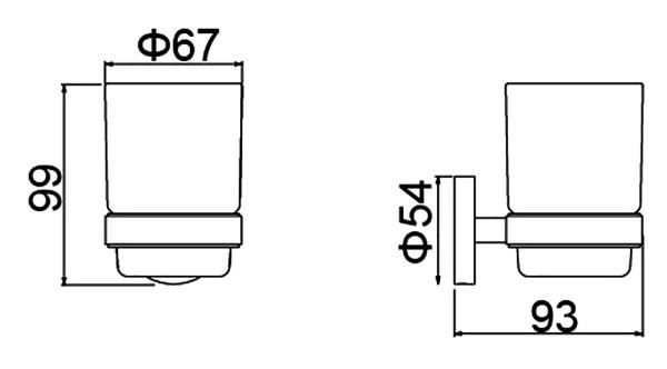 Стакан для зубных щеток Timo Saona (13031/17) золото матовое