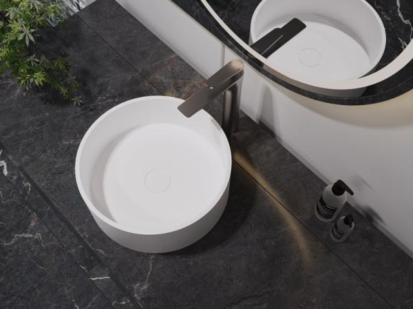 Раковина NT BAGNO NT412 Amaro 400x400 искусственный камень белый матовый
