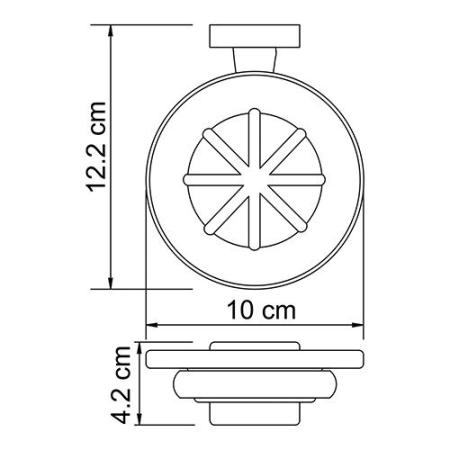Мыльница WasserKraft Lippe K-6529 стеклянная хром