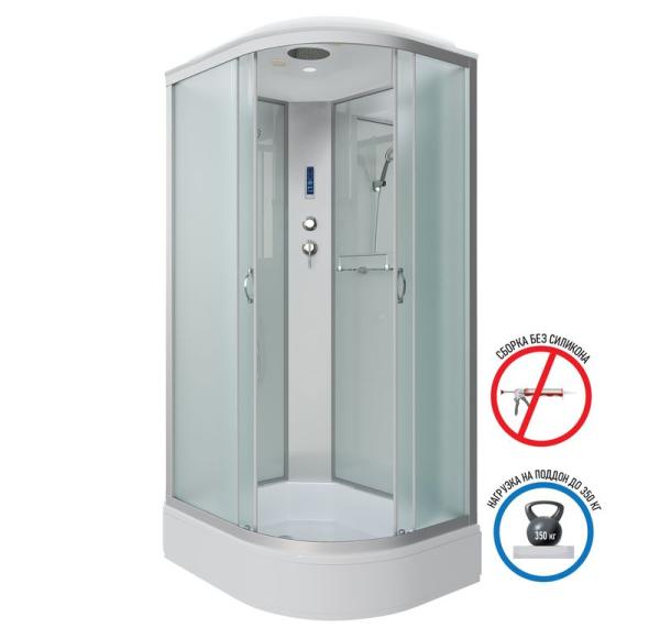 Душевая кабина Niagara NG-33974-14LP 900х700х2150 средний поддон  26см стекло матовое