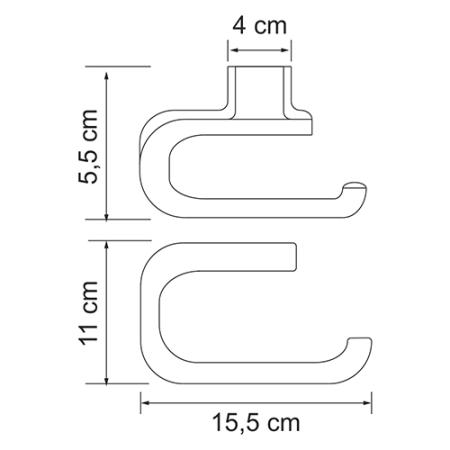 Держатель туалетной бумаги Wasserkraft Kammel K-8396