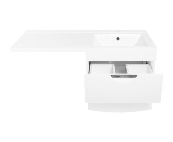 Тумба под раковину Style Line Elfante Жасмин 2 60 (2 ящ.), белая, PLUS, подвесная