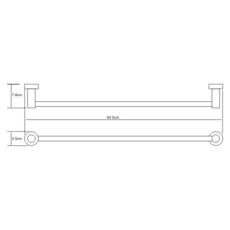 Полотенцедержатель WasserKraft Donau K-9430 штанга хром