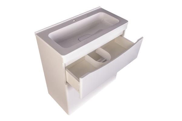 Тумба под раковину Style line El Fante напольная Бергамо мини 70 (2 ящ.) Люкс антискрейтч белый, PLUS