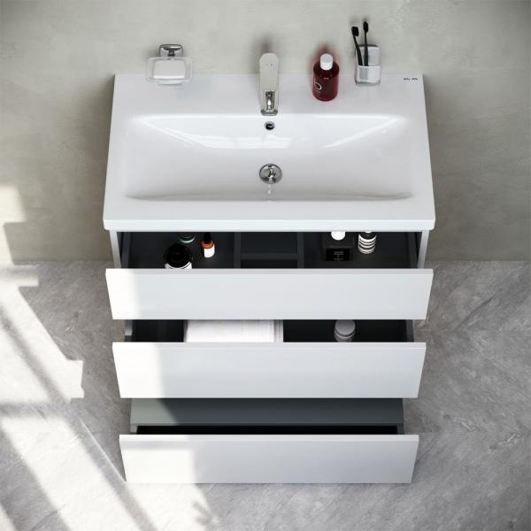 Тумба под раковину напольная AM.PM Gem S M91FSX0752WG белый глянец