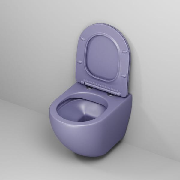 Унитаз Grossman GR-4455LIMS Color (485*365*360) ФИОЛЕТОВЫЙ МАТОВЫЙ подвесной Безободковый
