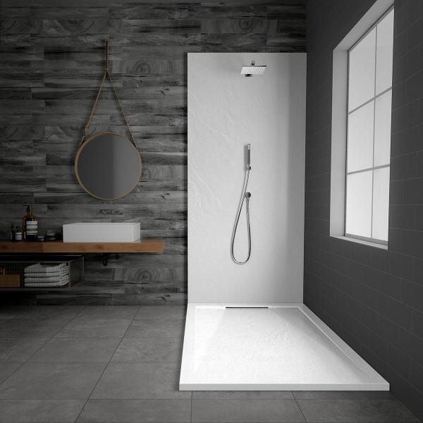 Поддон для душа Vincea из искусственного камня VST-4SRL8010W,1000*800*25, белый матовый