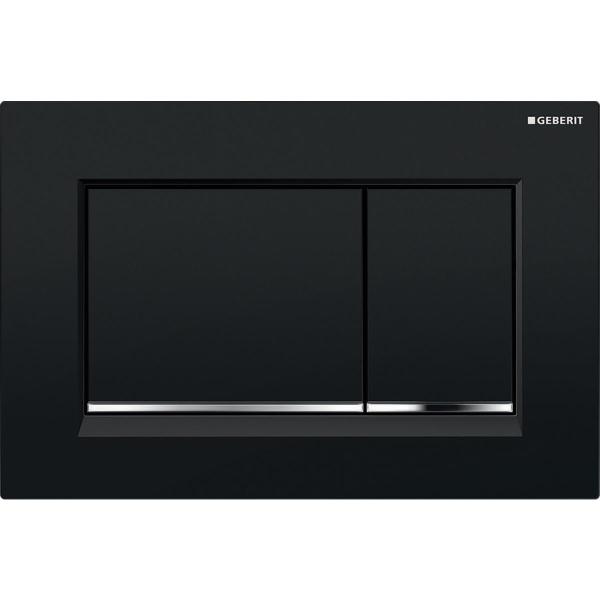 Кнопка смыва Geberit Sigma 30 115.883.KM.1 черная, хром
