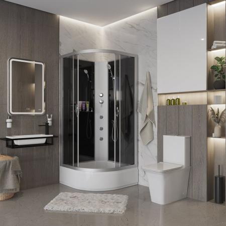 Душевая кабина Niagara NG-3501-14BKG 900х900х2000 средний поддон 26см стекло тонированное