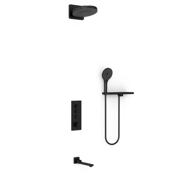 Душевой комплект Vincea Inspire VSFW-433TI1RMB встраиваемый, черный