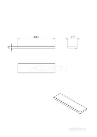 Полка AQUATON Лофт Урбан дуб орегон 1A255503LQX50