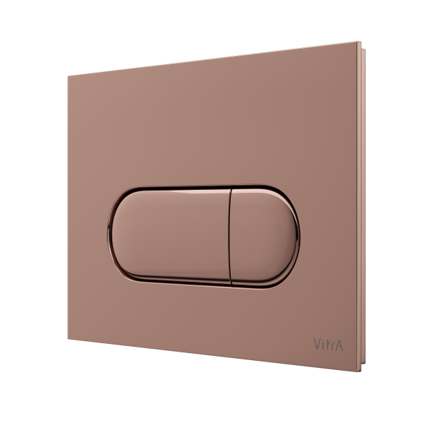 Кнопка смыва для инсталляции VitrA Root Round  740-2240 мягкая медь глянец двойный смыв