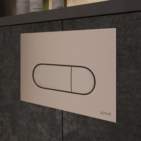 Кнопка смыва для инсталляции VitrA Root Round  740-2295 брашированный никель двойный смыв