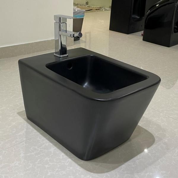 Биде Ceramalux NS5370MB подвесное, черный матовый 520x360x300