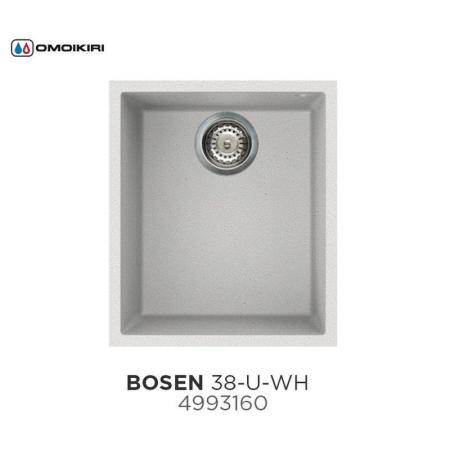 Кухонная мойка Omoikiri Bosen 38-U-WH 4993160, 380х440, белый