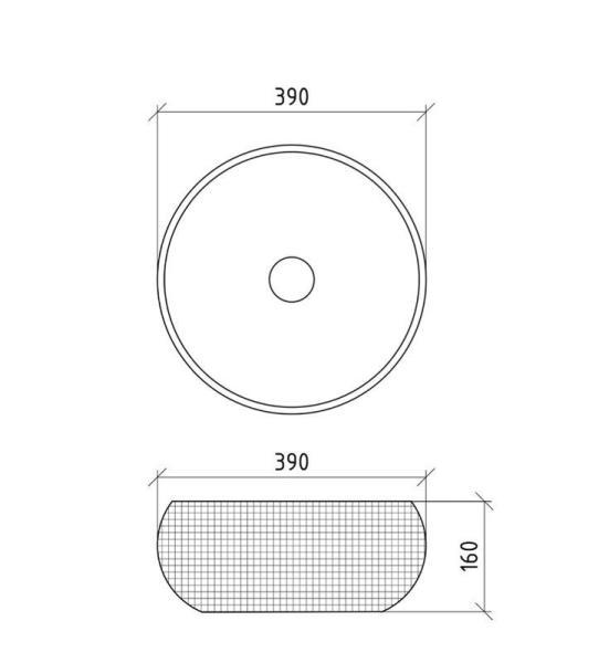 Керамическая раковина Boheme Neoart 862 круглая золото 39х39