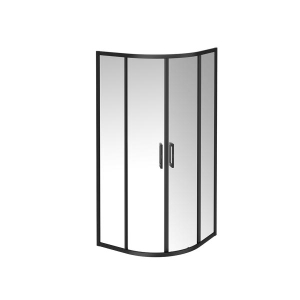 Душевой уголок Kerama Marazzi VETRO ВЕТРО VE.90.RSD.BLK.M раздвижной, четверть круга, 90х90х195, матовый черный