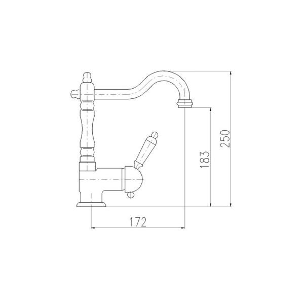 Смеситель Rav Slezak LABE L508.5/8 для кухни, цвет Хром