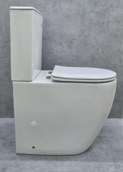 Унитаз Ceramalux 1289A напольный безбодковый с бачком ( GEBERIT ) сиденье микролифт, белый