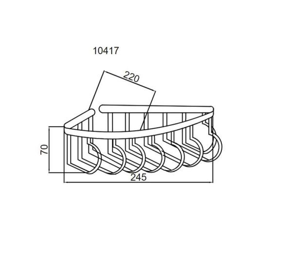 Угловая полка Boheme Imperiale 10417 золото