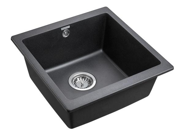 Мойка для кухни Paulmark BRILON, PM104546-BL, черный, 445х460, подст. мон. Paulmark