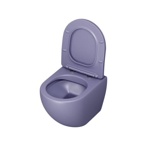 Унитаз Grossman GR-4455LIMS Color (485*365*360) ФИОЛЕТОВЫЙ МАТОВЫЙ подвесной Безободковый