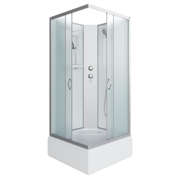 Душевая кабина Niagara NG-2307-14BKG 800х800х2000 высокий поддон 40см стекло матовое