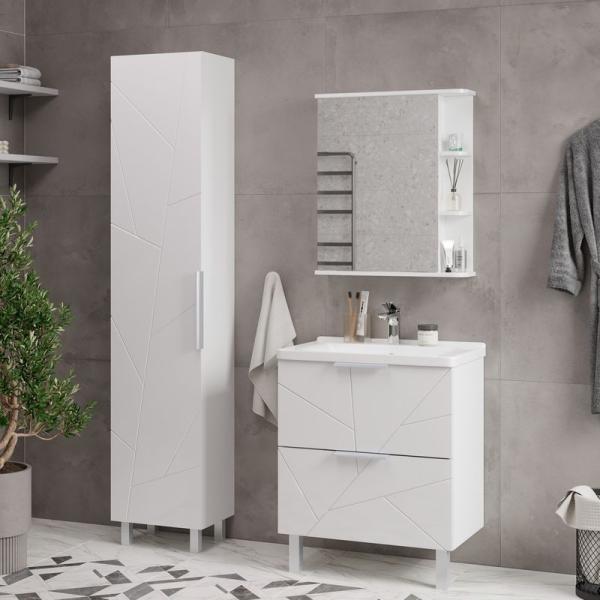 Пенал для ванной напольный Volna Twing 40 белый