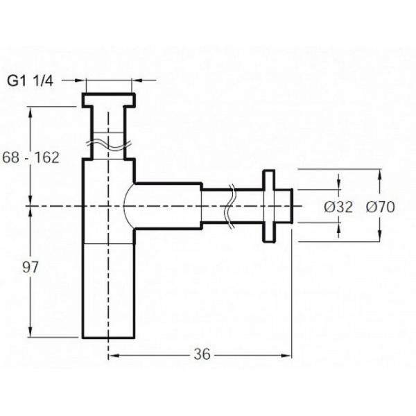 Сифон для раковины Jacob Delafon E78291-CP хром