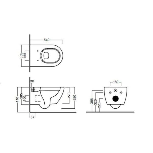 Унитаз Hatria Fusion Y1CC безободковый подвесной без крышки