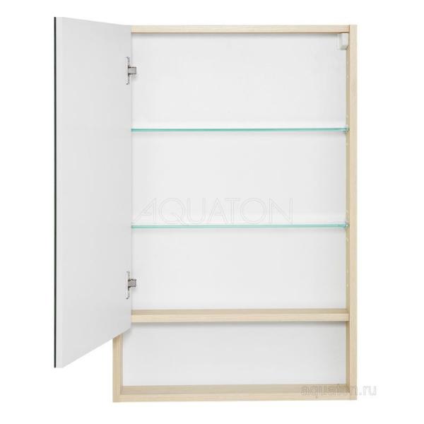 Зеркальный шкаф AQUATON Сканди 55 белый, дуб верона 1A252102SDB20
