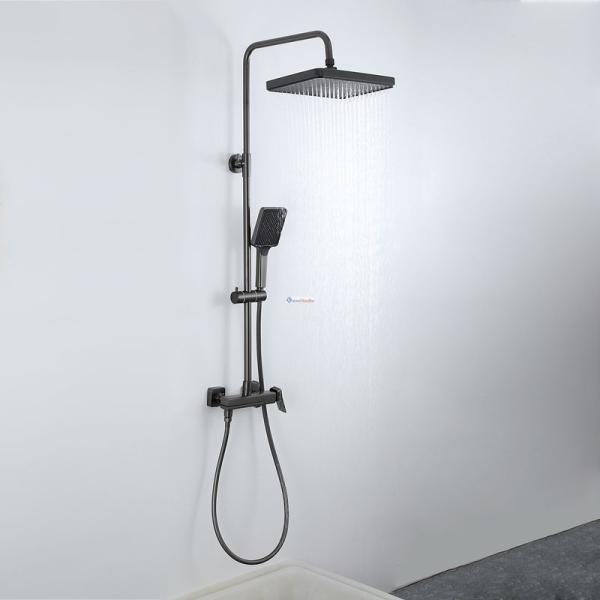 Душевая система Frap F2484-9 для ванны оружейная сталь