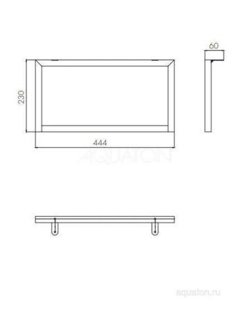 Ножки AQUATON опора низкая 1шт. Лофт Урбан 1A255203LQX70