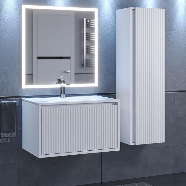 Тумба под раковину Uperwood Next Premium подвесная, 70 см, белая, 1 ящик
