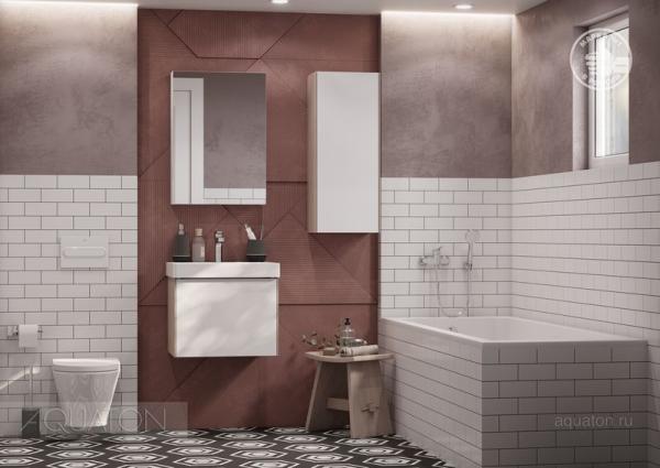 Зеркальный шкаф AQUATON Асти 50 белый 1A263302AX010