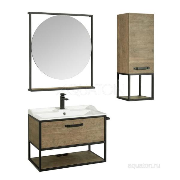 Тумба под раковину AQUATON Лофт Фабрик 80 дуб кантри 1A242401LTDY0