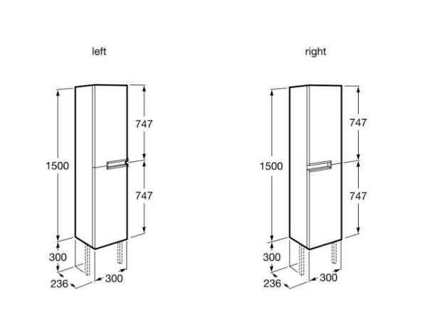 Шкаф-колонна Roca Victoria Nord ZRU9000026 белый