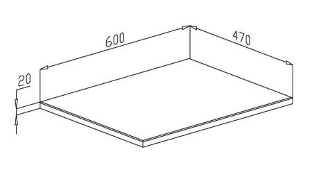 Столешница ASB-Woodline Оливия массив 600*470*20